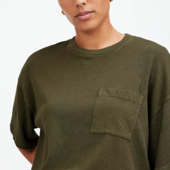Madewell Garment-Dyed Oversized Pocket Tee XS - Picture 4 of 5